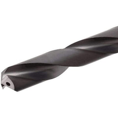 Iscar - 10.2mm 140° Solid Carbide Jobber Drill - TiAlN Finish, Right Hand Cut, Spiral Flute, Straight Shank, 118mm OAL, Standard Point - Eagle Tool & Supply
