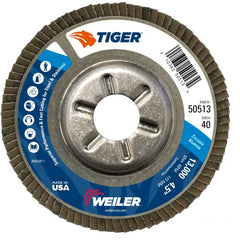4-1/2 TIGER FLAP DISC 40Z 7/8 AH - Eagle Tool & Supply