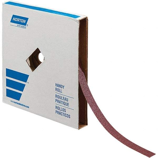 Norton - 1" x 50 Yd 100 Grit Aluminum Oxide Shop Roll - J Weighted Backing - Eagle Tool & Supply