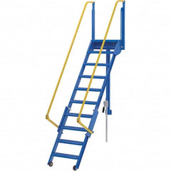 Vestil - 127-5/8" High 350 Lb Capacity 10 Step Ladder - Eagle Tool & Supply