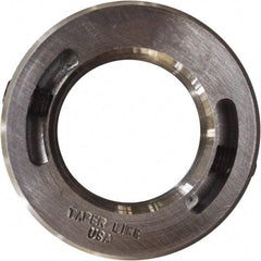 Taper Line - 1-1/8-12 Thread, Steel, One Piece Threaded Shaft Collar - 1-7/8" Outside Diam, 1/2" Wide - Eagle Tool & Supply