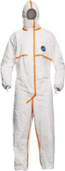 Dupont - Size M Tyvek General Purpose Coveralls - White, Zipper Closure, Elastic Cuffs with Thumb-loop, Elastic Ankles, Taped Seams - Eagle Tool & Supply