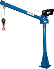 Vestil - 2,000 Lb Load Capacity, Steel Winch Operated Crane - 5' 17/64" Span - Eagle Tool & Supply