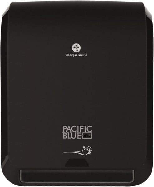 Georgia Pacific - Hands Free, Plastic Paper Towel Dispenser - 16.8" High x 12.9" Wide x 9" Deep, 1 Roll with Stub, Black - Eagle Tool & Supply