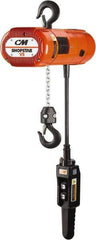 CM - 550 Lb Capacity, 0 to 26 FPM Lift Speed, Electric Chain Hoist - 10' Max Lift, 11.06" Min Headroom, 1 Chain - Eagle Tool & Supply