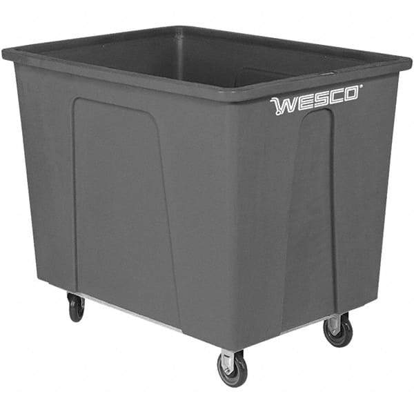 Wesco Industrial Products - 550 Lb Load Capacity, 12 Bushels, Plastic Box Truck - 28" Wide x 38" Long x 35" High, Grey - Eagle Tool & Supply