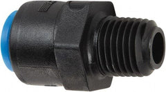 Parker - 1/4" Kynar Check Valve - Inline, Push-to-Connect x MNPT, 300 WOG - Eagle Tool & Supply