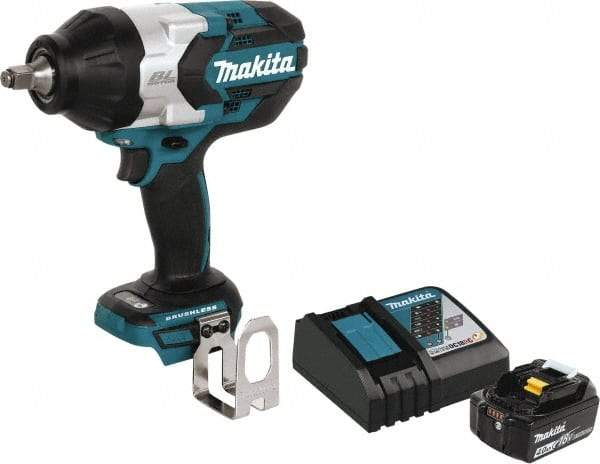 Makita - 1/2" Drive 18 Volt T-Handle Cordless Impact Wrench & Ratchet - 1,700 RPM, 750 Ft/Lb Torque, Lithium-Ion Batteries Included - Eagle Tool & Supply