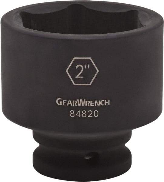 GearWrench - 3/4" Drive 1-1/8" Standard Impact Socket - 6 Points, 2-2/23" OAL - Eagle Tool & Supply