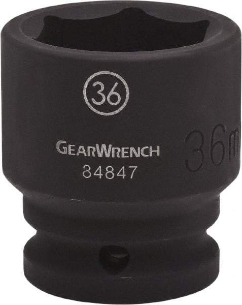 GearWrench - 3/4" Drive 44mm Standard Impact Socket - 6 Points, 2-8/39" OAL - Eagle Tool & Supply