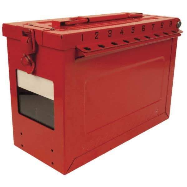 Master Lock - Group Lockout Boxes Portable or Wall Mount: Portable Maximum Number of Padlocks: 19 - Eagle Tool & Supply