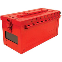 Master Lock - Group Lockout Boxes Portable or Wall Mount: Portable Maximum Number of Padlocks: 19 - Eagle Tool & Supply