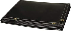 Steiner - 8' High x 6' Wide x 14mm Thick Transparent Vinyl Welding Curtain - Black, Grommet - Eagle Tool & Supply