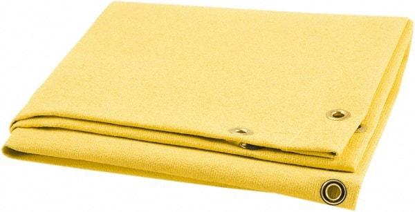 Steiner - 8' High x 6' Wide x 0.035" Thick Acrylic Coated Fiberglass Welding Blanket - Gold, Grommet - Eagle Tool & Supply