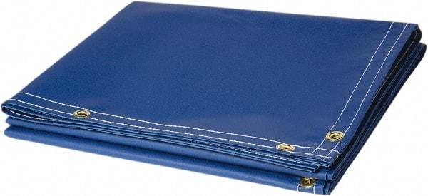 Steiner - 6' High x 6' Wide Vinyl Laminated Polyester Welding Curtain - Blue, Grommet - Eagle Tool & Supply