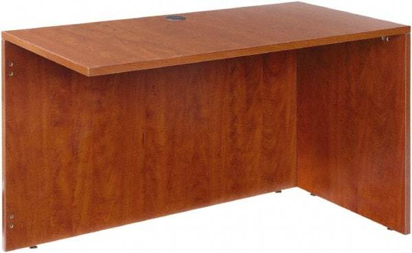 ALERA - Woodgrain Laminate Return/Bridge Shell Desk - 47-1/4" Wide x 23-5/8" Deep x 29-5/8" High, Medium Cherry - Eagle Tool & Supply