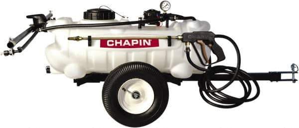 Chapin - 15 Gal Tow Behind Sprayer - Polyethylene Tank, 15' Reinforced Hose with Brass Wand - Eagle Tool & Supply