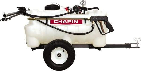 Chapin - 25 Gal Tow Behind Sprayer - Polyethylene Tank, 15' Reinforced Hose with Brass Wand - Eagle Tool & Supply