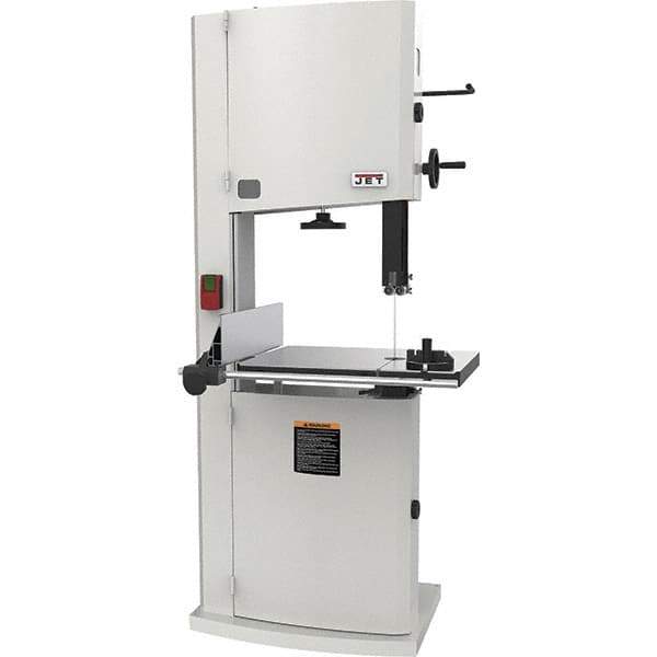 Jet - 20" Throat Capacity, Step Pulley Vertical Bandsaw - 2,530/4,850 SFPM, 5 hp, Single Phase - Eagle Tool & Supply