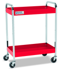 Red Service Cart with 2 Shelves - Eagle Tool & Supply