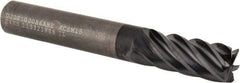 Kennametal - 12mm, 6 Flute, Single End, Solid Carbide, 0.75mm Corner Radius End Mill - 83mm OAL, 38° Helix, Right Hand Flute, 26mm LOC, Right Hand Cut - Eagle Tool & Supply