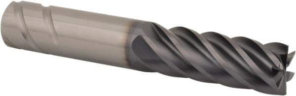 Kennametal - 1/2", 6 Flute, Single End, Solid Carbide, 0.06" Corner Radius End Mill - 3" OAL, 38° Helix, Right Hand Flute, 1-1/4" LOC, Right Hand Cut - Eagle Tool & Supply