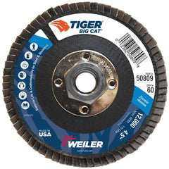 4-1/2″ Big Cat Abrasive Flap Disc, Flat, Phenolic Backing, 60Z, 5/8″-11 UNC Nut - Eagle Tool & Supply