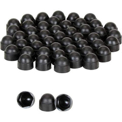 Vestil - 9/16" Bollard Cap - Black, Plastic, Smooth Surface - Eagle Tool & Supply