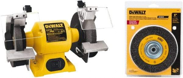 DeWALT - 6 Inch Wheel Diameter, 5/8 Inch Wide Wheel, 1/2 Inch Arbor Hole Diameter, Bench Grinder - Eagle Tool & Supply