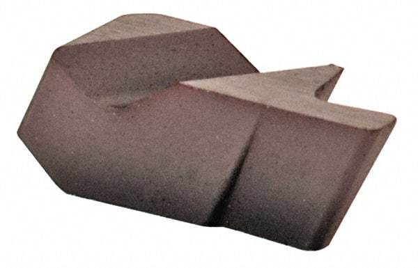 Kennametal - 1031NG Grade KCU25, 0.79mm Cutting Width Carbide Grooving Insert - 1.27mm Max Depth of Cut, Left Hand, 0.19mm Corner Radius, AlTiN Finish - Eagle Tool & Supply