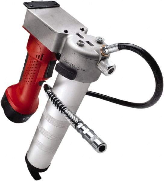 Legacy - 6,000 Max psi, Flexible Battery-Operated Grease Gun - 14 oz Capacity, 1/8 Thread Outlet, Bulk, Filler Pump & Cartridge Fill - Eagle Tool & Supply