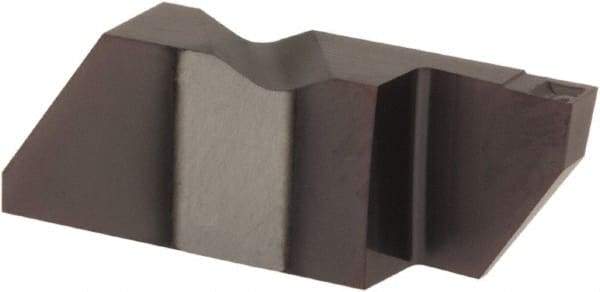 Tool-Flo - 3125FLGD CB Grade AC3, 1/8" Cutting Width Carbide Grooving Insert - 1/4" Max Depth of Cut, Right Hand, 0.005 to 0.01" Corner Radius, AlTiN Finish - Eagle Tool & Supply