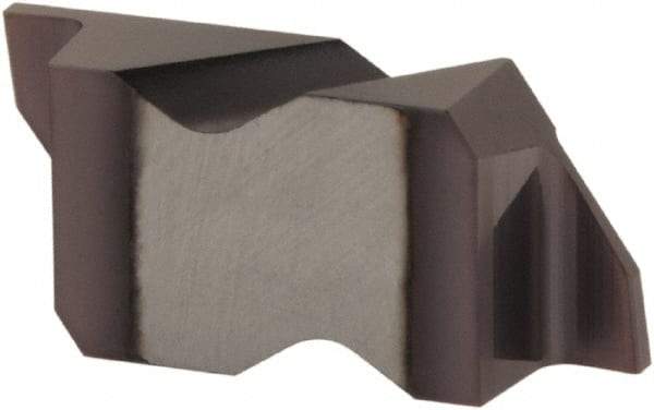 Tool-Flo - 2125FLG Grade AC3, 1/8" Cutting Width Carbide Grooving Insert - 0.11" Max Depth of Cut, Right Hand, .005 to .010" Corner Radius, AlTiN Finish - Eagle Tool & Supply