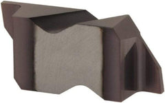 Tool-Flo - 2125FLG Grade AC3, 1/8" Cutting Width Carbide Grooving Insert - 0.11" Max Depth of Cut, Right Hand, .005 to .010" Corner Radius, AlTiN Finish - Eagle Tool & Supply