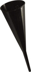 Funnel King - 1 Qt Capacity Polypropylene Funnel - 4-3/4" Mouth OD, 1/2" Tip OD, 18" Straight Spout, Black - Eagle Tool & Supply