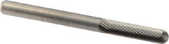 M.A. Ford - 1/8" Cut Diam, 1/8" Shank Diam, Cylinder with Radius Head Fine Cut Burr - Carbide, Radius End, 9/16" LOC, 1-1/2" OAL - Eagle Tool & Supply