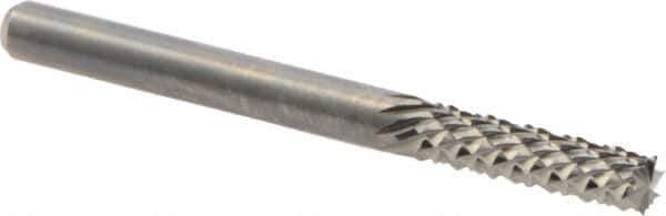 M.A. Ford - 1/8" Diam, 1/2" LOC, Burr End, Solid Carbide Diamond Pattern Router Bit - 1-1/2" OAL, 1/8" Shank Diam - Eagle Tool & Supply