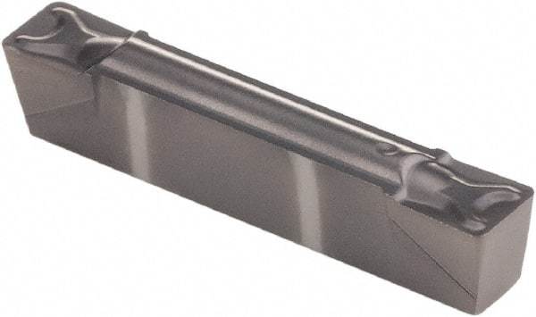 Kennametal - 125G GMN Grade KCU10, 3.18mm Cutting Width Carbide Grooving Insert - 3.4mm Max Depth of Cut, Neutral, 0.41mm Corner Radius, AlTiN Finish - Eagle Tool & Supply