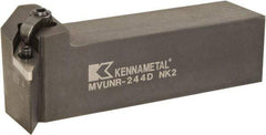 Kennametal - MVUN, Right Hand Cut, -3° Lead Angle, 1-1/2" Shank Height x 1-1/2" Shank Width, Negative Rake Indexable Turning Toolholder - 6" OAL, VN..43. Insert Compatibility, Series Kenloc - Eagle Tool & Supply