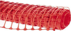 PRO-SAFE - 100' Long x 4' High, Orange Reusable Safety Fence - 1-15/32" x 1-15/32" Mesh - Eagle Tool & Supply