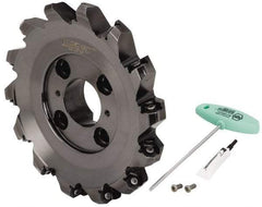 Kennametal - 10" Cut Diam, 2-1/2" Arbor Hole, 8mm Max Depth of Cut, 45° Indexable Chamfer & Angle Face Mill - 14 Inserts, HNPJ 1307... Insert, Right Hand Cut, 14 Flutes, Through Coolant, Series Dodeka Max - Eagle Tool & Supply