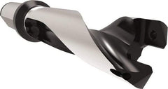 Allied Machine and Engineering - Series 26, 26 to 28.99mm Diam, 32mm Diam Straight Shank with Flange, Straight Flute Spade Drill - 87mm Max Depth, 128.1mm Body Length, 188.1mm OAL, Standard Length, Through Coolant - Eagle Tool & Supply