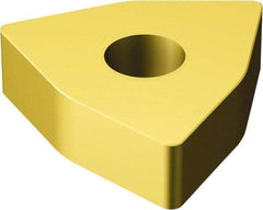 Sandvik Coromant - WNGA432 Grade 6050 Ceramic Turning Insert - TiN Finish, 80° Trigon, 1/2" Inscr Circle, 3/16" Thick, 1/32" Corner Radius - Eagle Tool & Supply