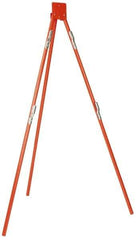 PRO-SAFE - 4' High, Tripod Traffic Sign Stand - Steel, Compatible with 48" High x 48" Wide Signs, Silver - Eagle Tool & Supply