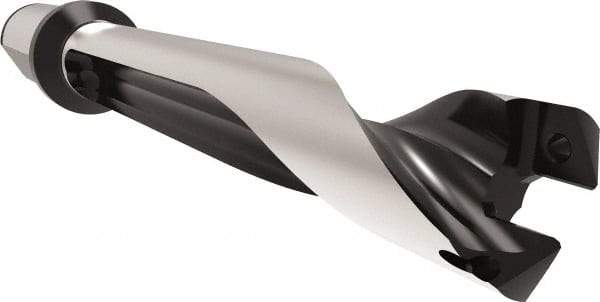 Allied Machine and Engineering - Series 26, 26 to 28.99mm Diam, 32mm Diam Straight Shank with Flange, Straight Flute Spade Drill - 145mm Max Depth, 186.1mm Body Length, 246.1mm OAL, Standard Length, Through Coolant - Eagle Tool & Supply