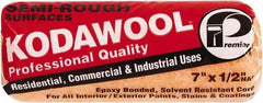 Premier Paint Roller - 1/2" Nap, 7" Wide Paint Roller Cover - Semi-Rough Texture, Polyester & Wool - Eagle Tool & Supply
