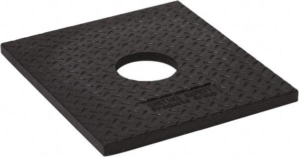 PRO-SAFE - 14" Wide x 3" High Rubber Delineator Base - 10 Lb, Black - Eagle Tool & Supply