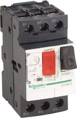 Schneider Electric - 25 Amp, 690 VAC at 50/60 Hz, 3 Pole, Bolt On, Clip Motor Circuit Breaker - Thermal Magnetic Trip, Multiple Breaking Capacity Ratings, 78mm Deep x 89mm High x 45mm Wide - Eagle Tool & Supply