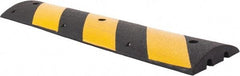 PRO-SAFE - 48" Long x 12" Wide x 2" High, Speed Bump - Black & Yellow, Rubber - Eagle Tool & Supply