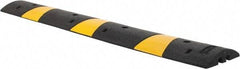 PRO-SAFE - 72" Long x 12" Wide x 2-1/4" High, Speed Bump - Black & Yellow, Rubber - Eagle Tool & Supply